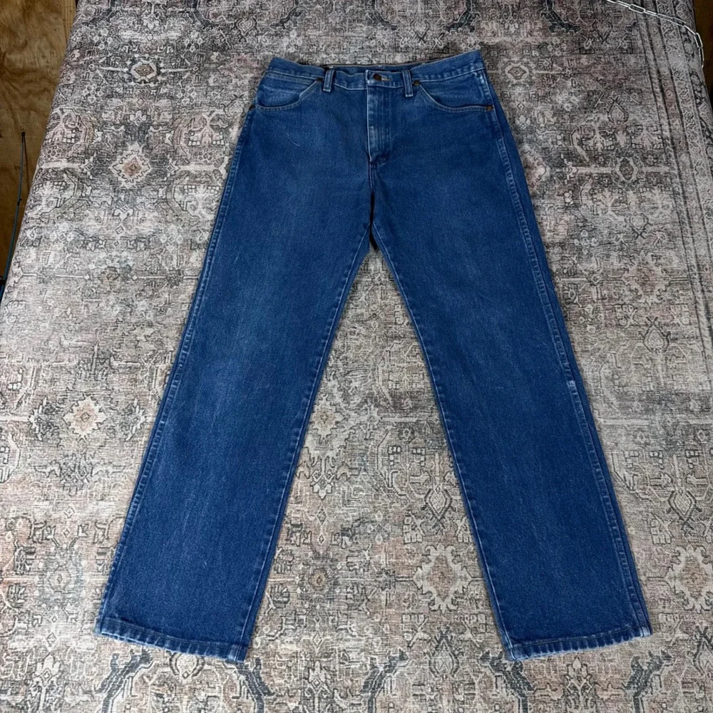 Wrangler 13MWZ Cowboy Cut Blue Jeans Mens 33x32 Made In Mexico